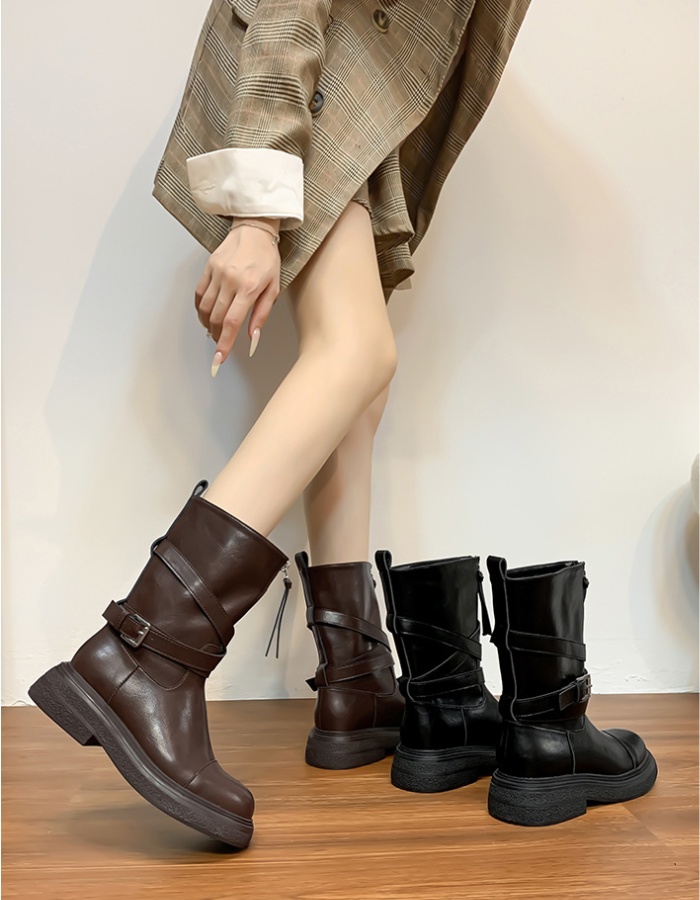 Wears outside boots Korean style women's boots