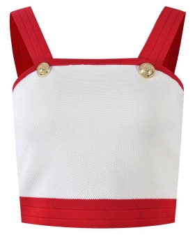 Autumn chanelstyle knitted ladies halter tops for women