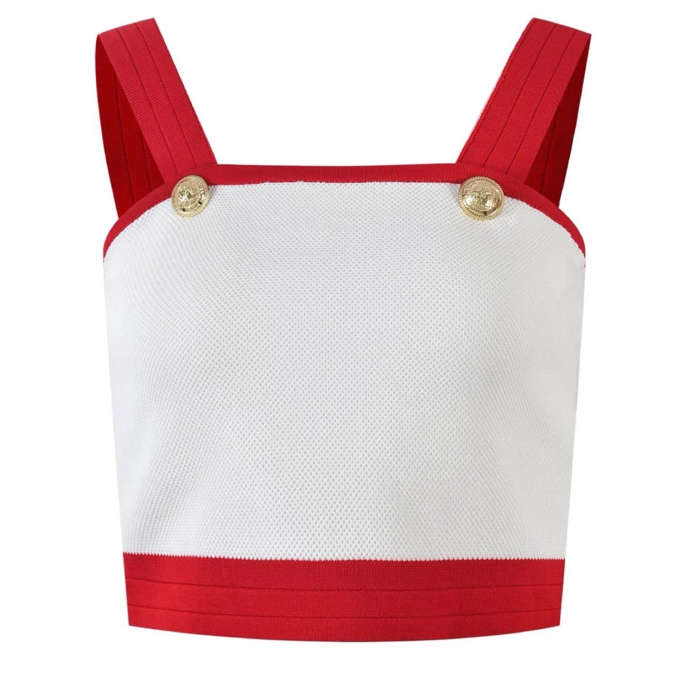 Autumn chanelstyle knitted ladies halter tops for women