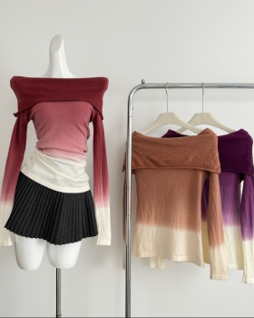 Strapless sweater Western style tops for women