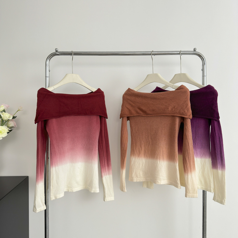 Strapless sweater Western style tops for women