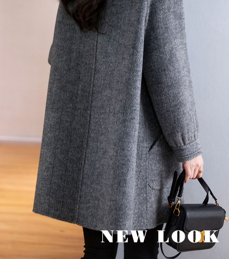 Woolen A-line woolen coat red coat for women