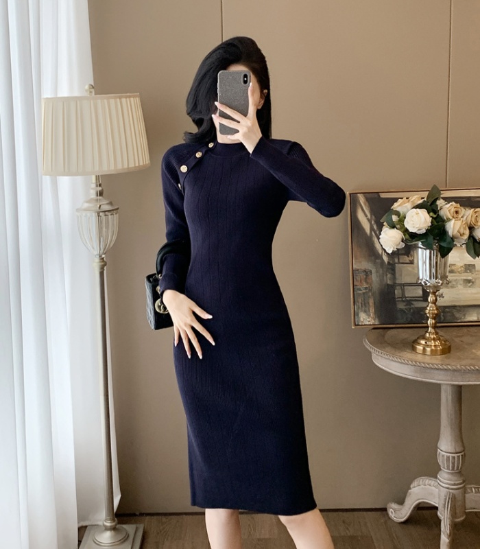 Package hip knitted ladies dress for women