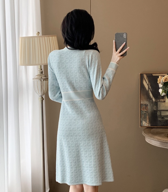 Long A-line liangsi knitted dress for women