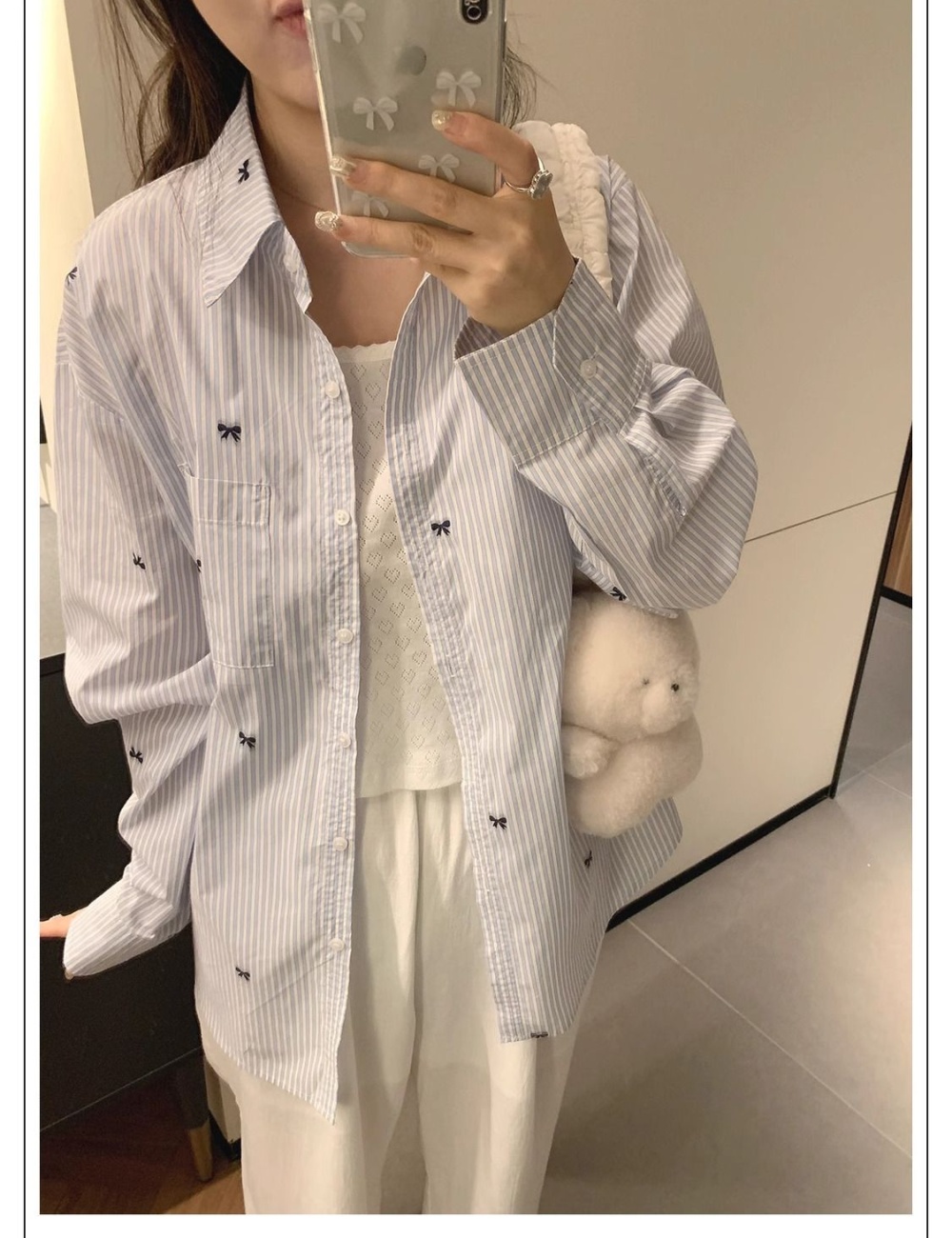 Casual spring and autumn loose shirt for women