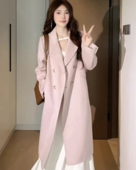 Korean style overcoat woolen coat for women