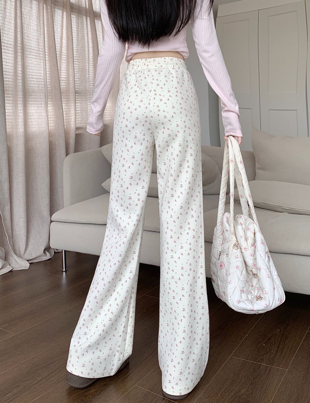 Micro speaker pants drape long pants for women