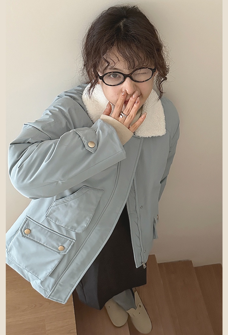 Down work clothing Japanese style cotton coat for women