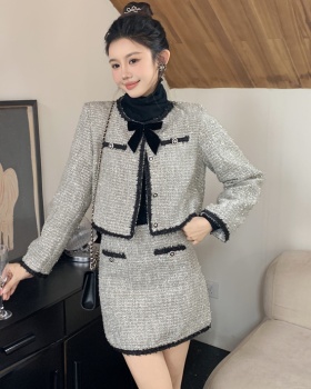 Retro jacket chanelstyle skirt 2pcs set for women