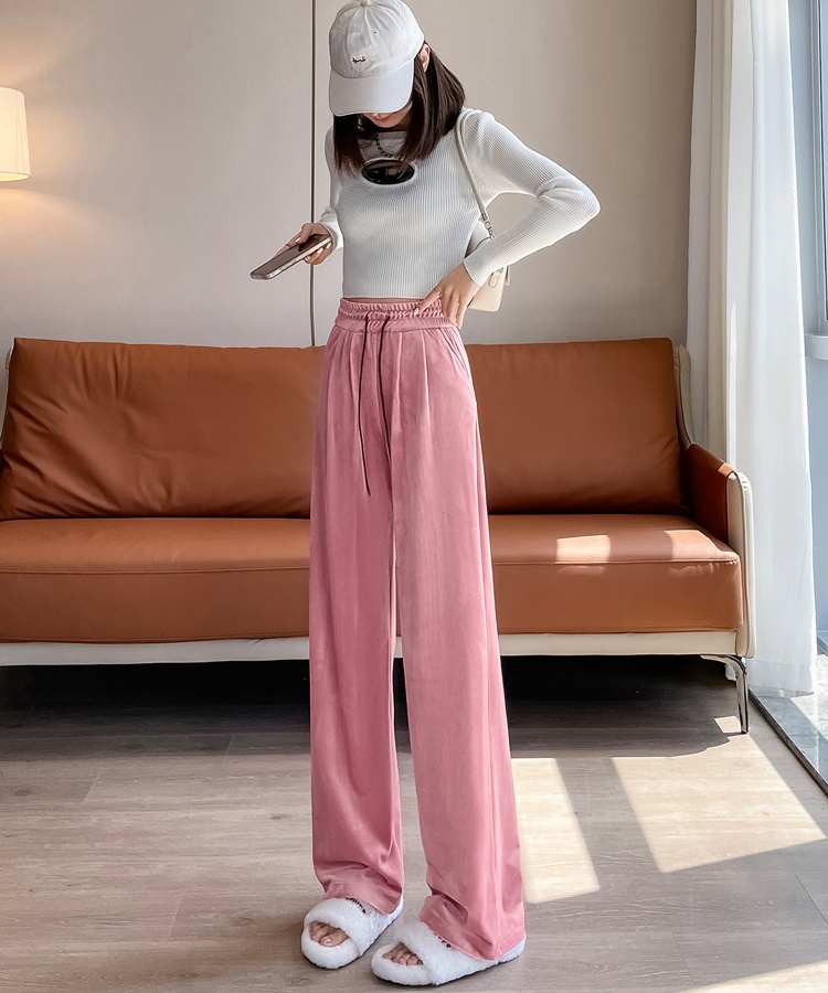 Loose drape wide leg pants lazy mopping pants