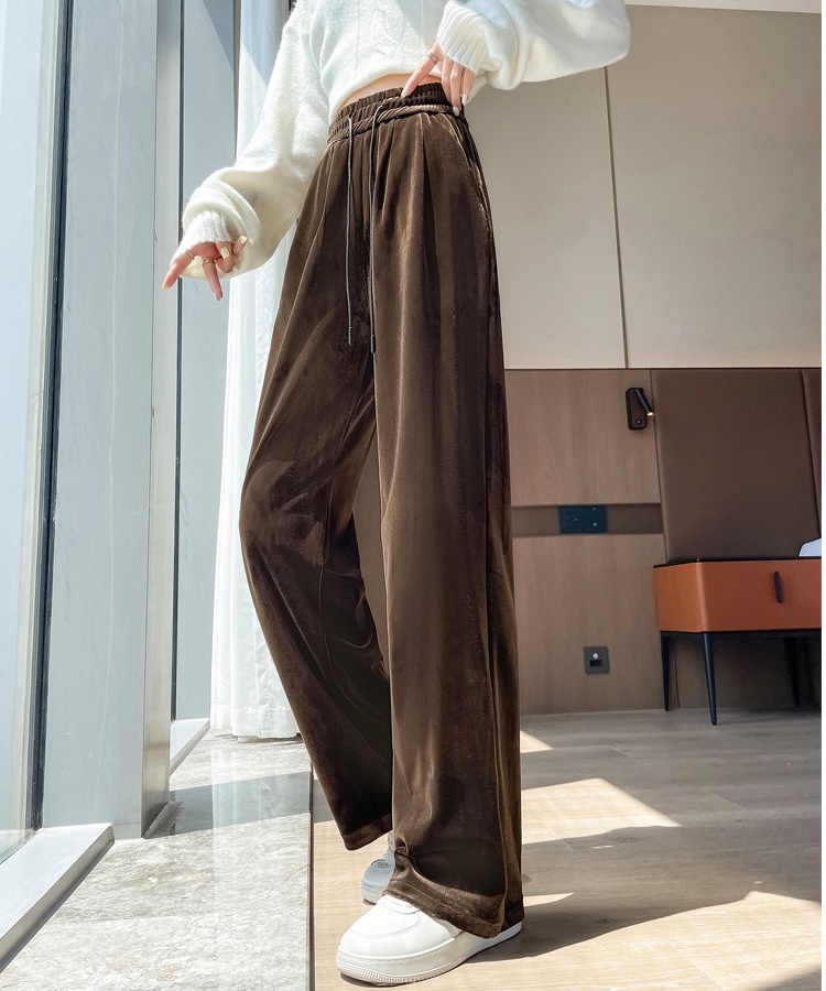 Loose drape wide leg pants lazy mopping pants