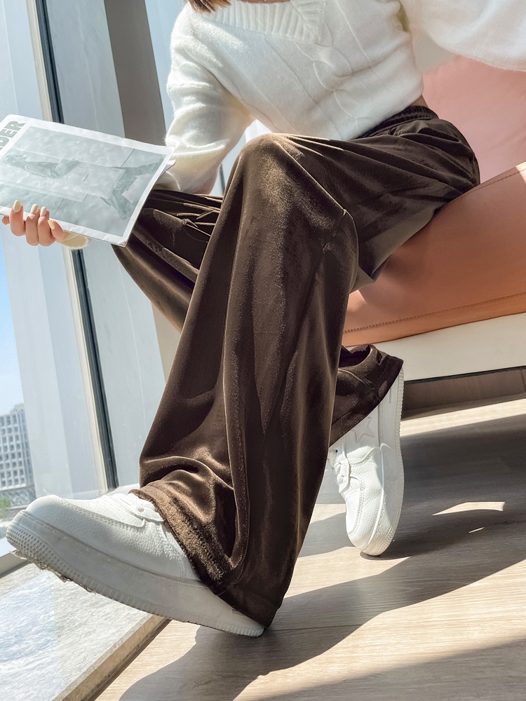 Loose drape wide leg pants lazy mopping pants