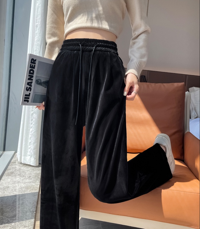 Loose drape wide leg pants lazy mopping pants