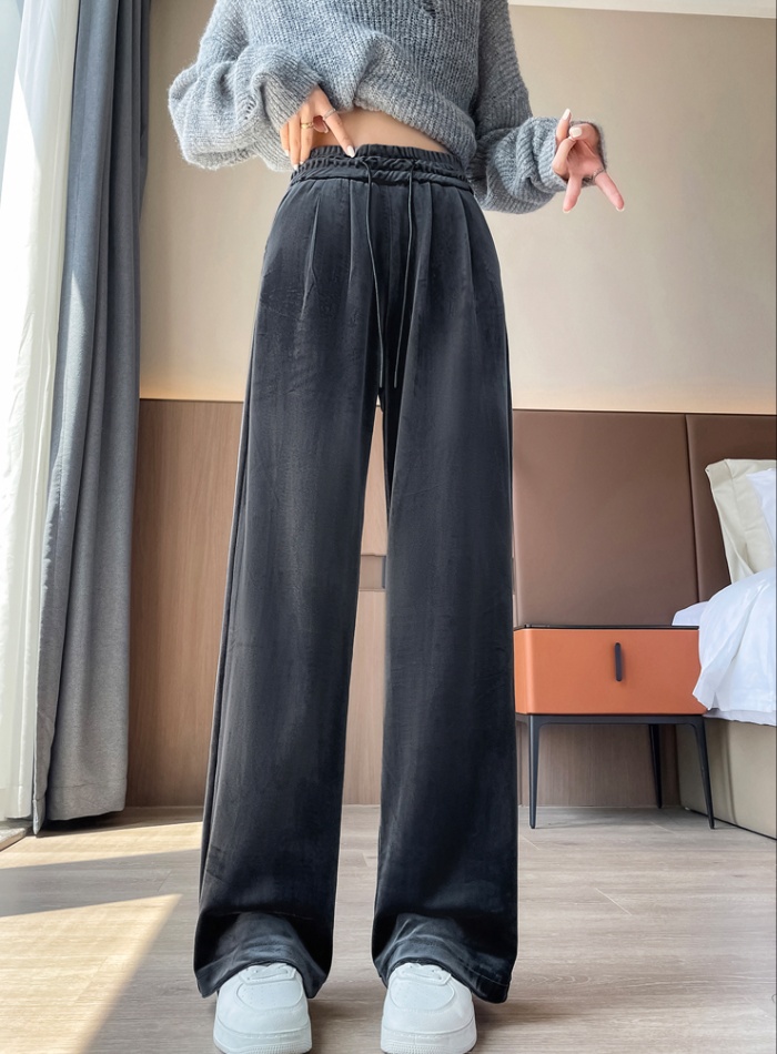 Loose drape wide leg pants lazy mopping pants