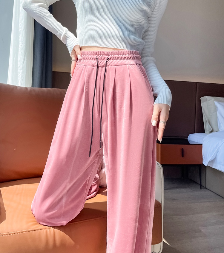 Loose drape wide leg pants lazy mopping pants