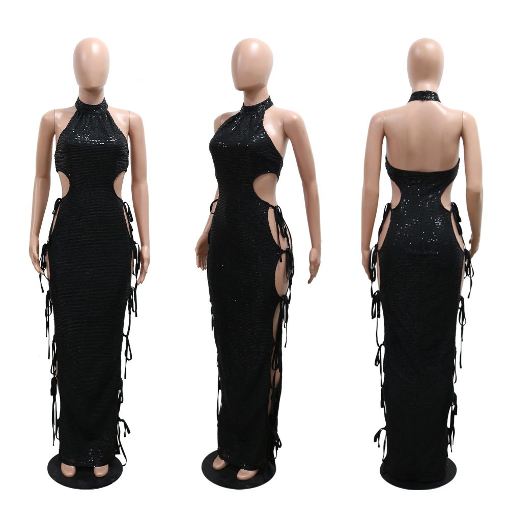 European style bandage long dress sexy dress for women