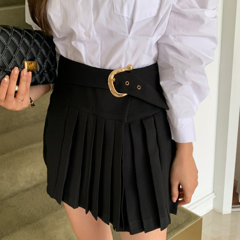 Pleated business suit Korean style tops 2pcs set