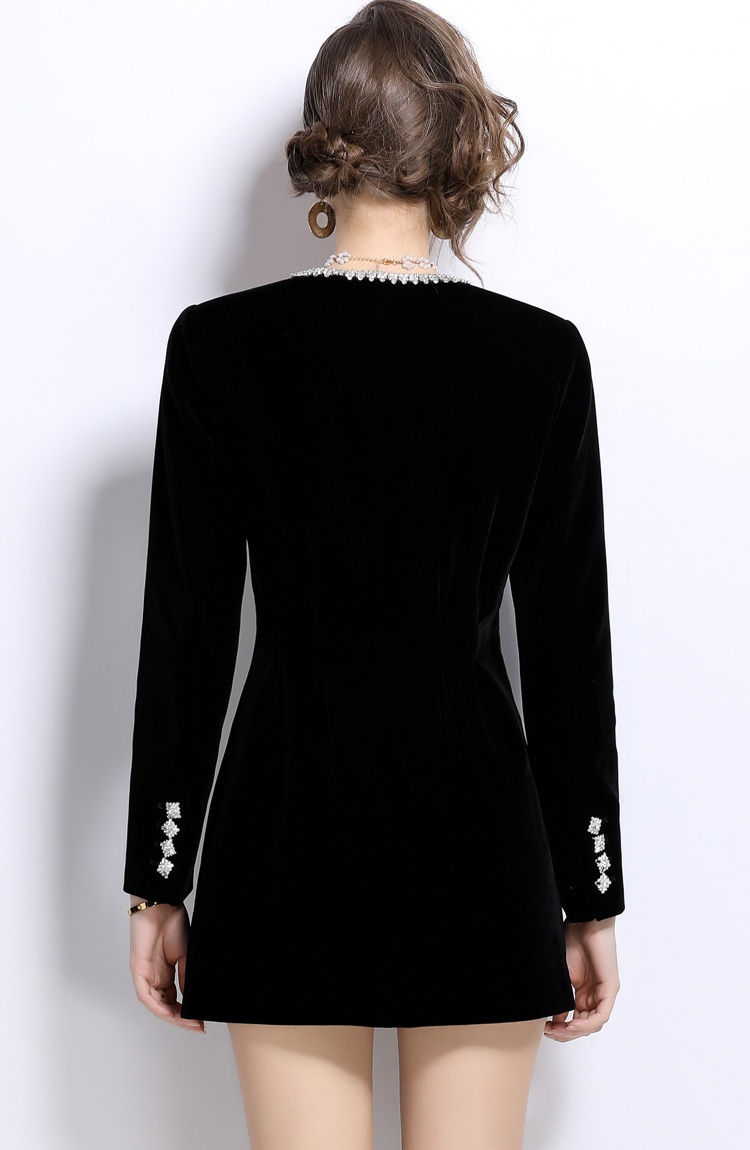 Temperament long sleeve jacket chanelstyle dress