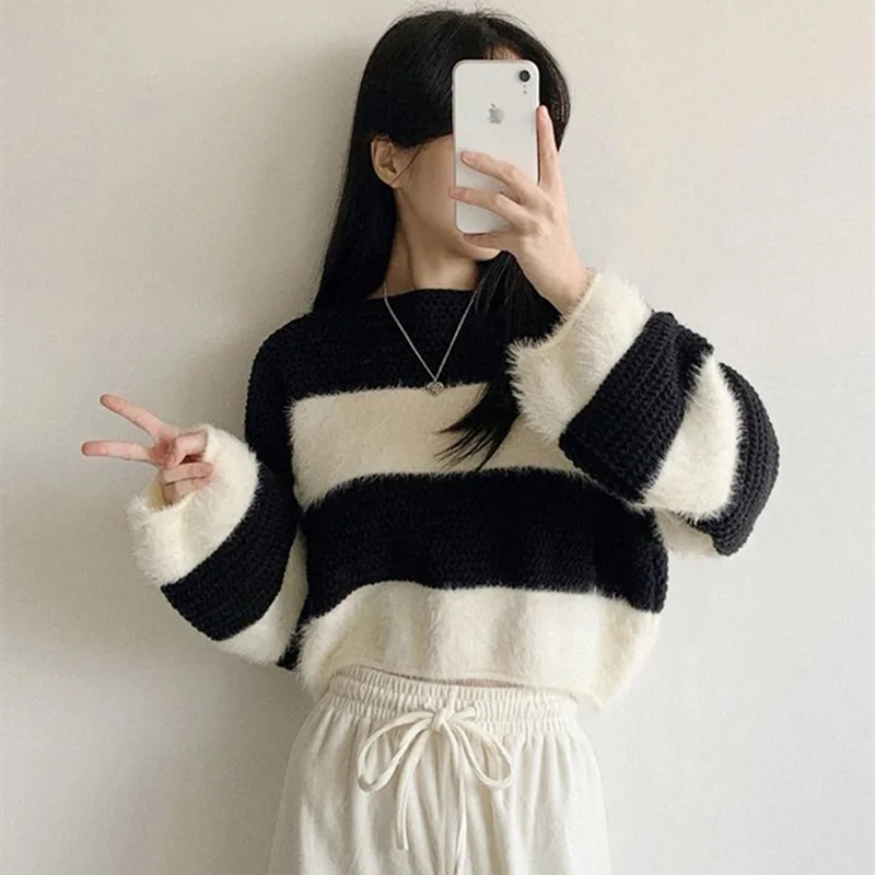 Small fellow tops high waist sweater for women