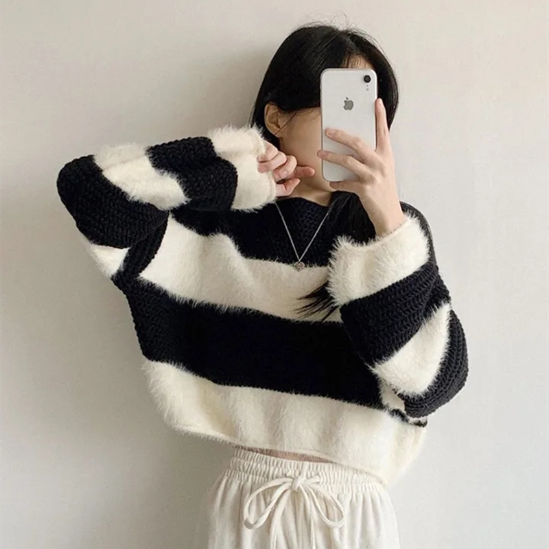 Small fellow tops high waist sweater for women