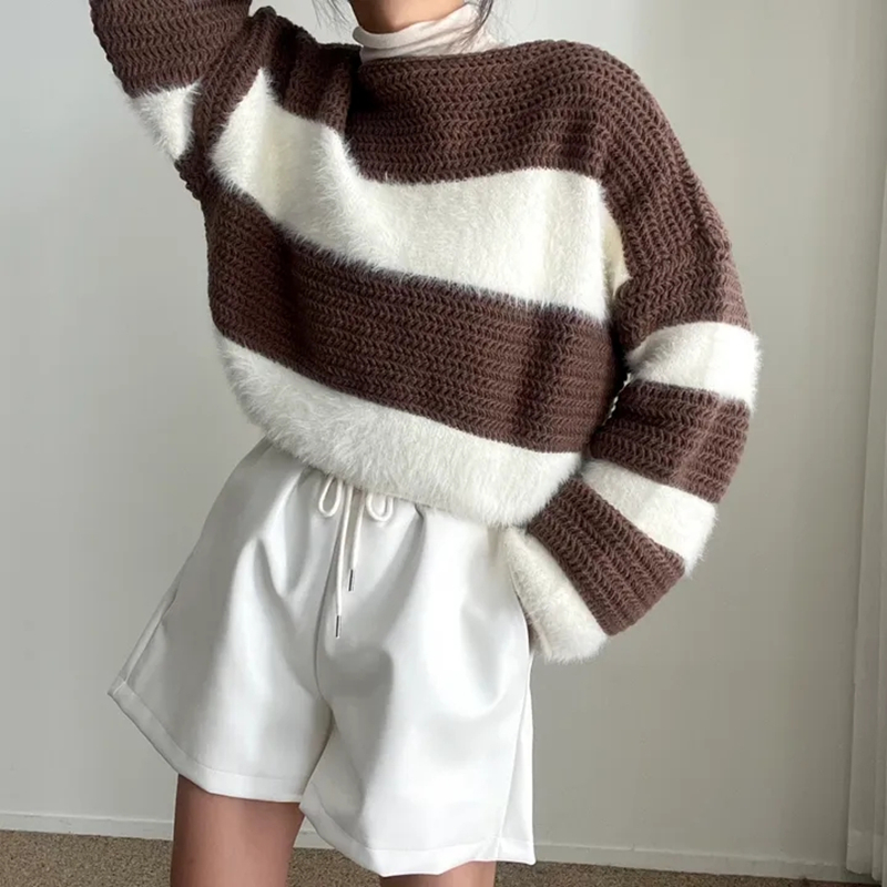 Small fellow tops high waist sweater for women