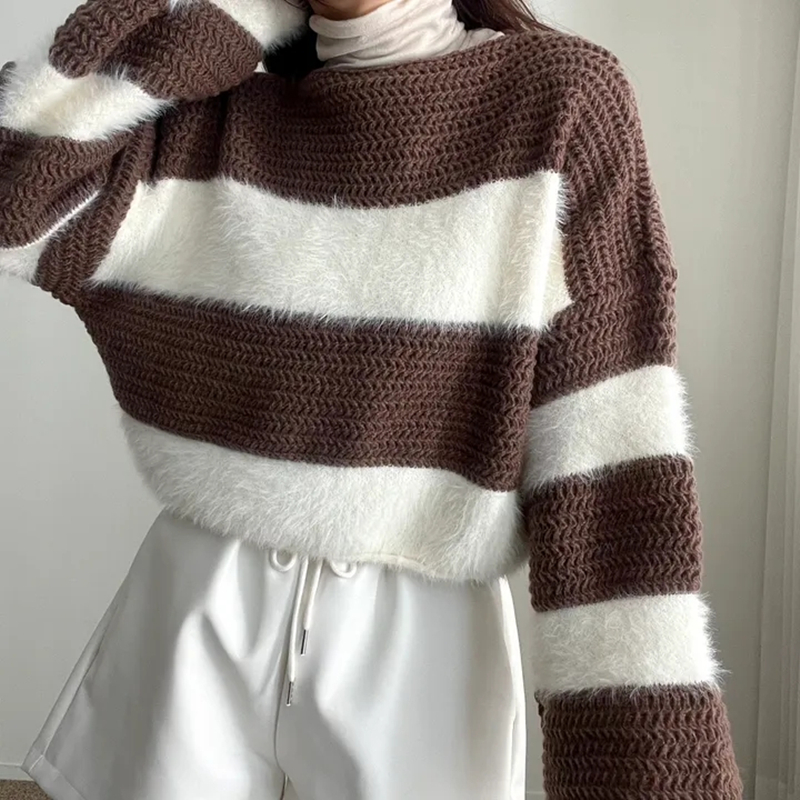 Small fellow tops high waist sweater for women