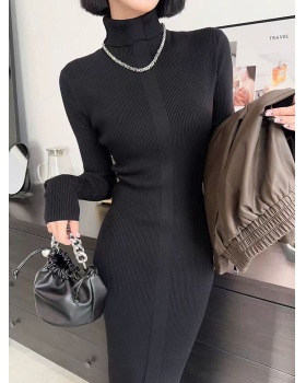 Slim dress temperament sweater dress for women