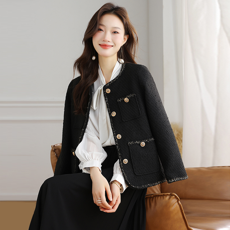 France style small fellow coat ladies coarse flower tops for women