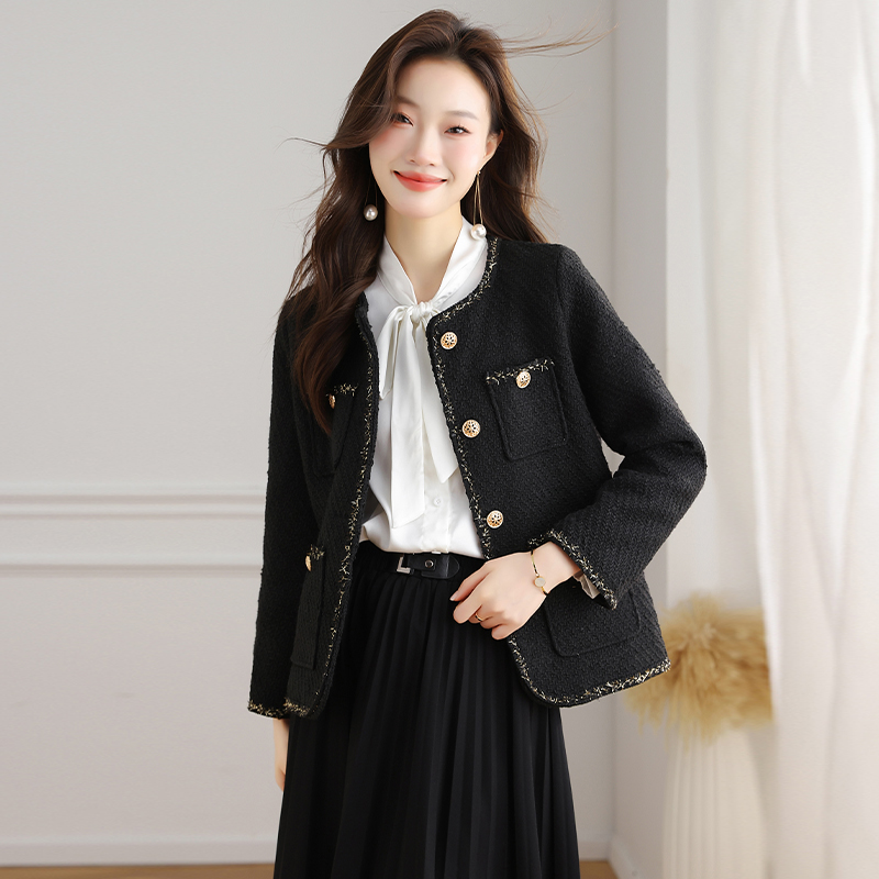 France style small fellow coat ladies coarse flower tops for women