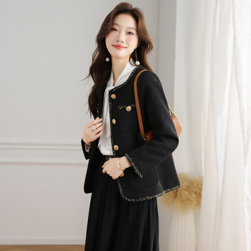 France style small fellow coat ladies coarse flower tops for women