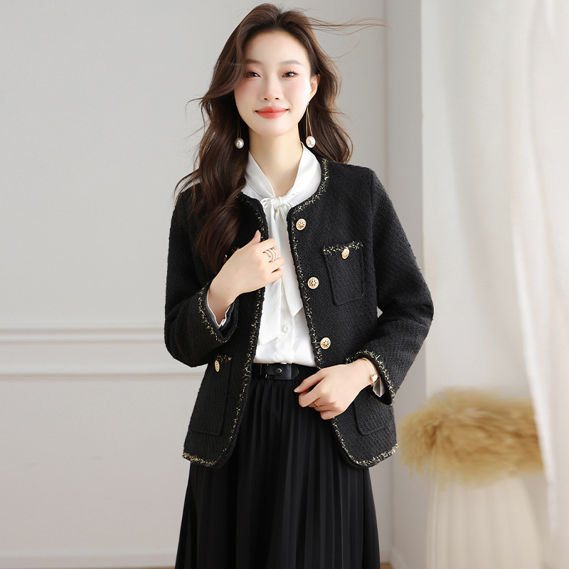 France style small fellow coat ladies coarse flower tops for women