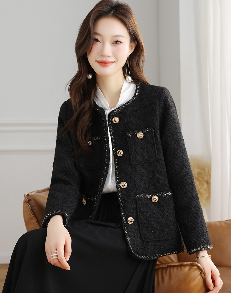 France style small fellow coat ladies coarse flower tops for women