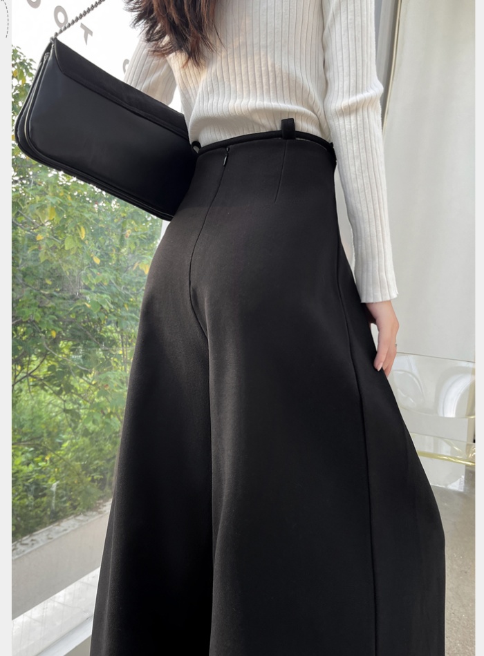 Loose straight wide leg pants bandage pants for women