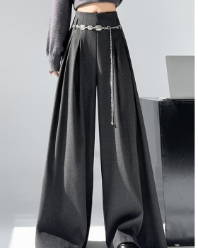 High waist business suit wide leg pants for women