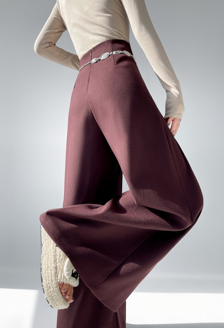 High waist business suit wide leg pants for women