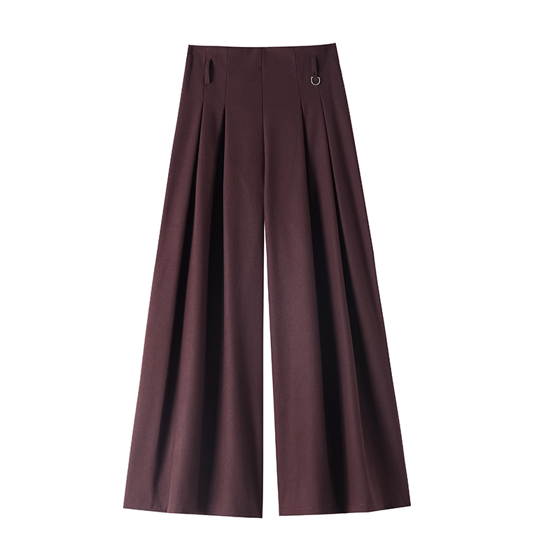 High waist business suit wide leg pants for women