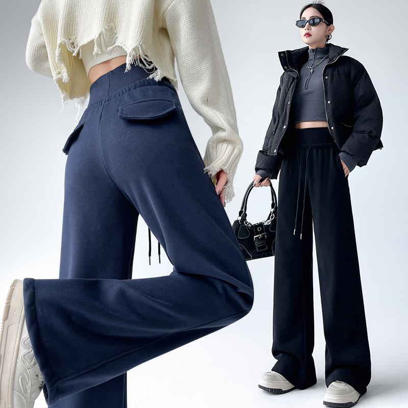 Casual wide leg pants high waist sweatpants for women