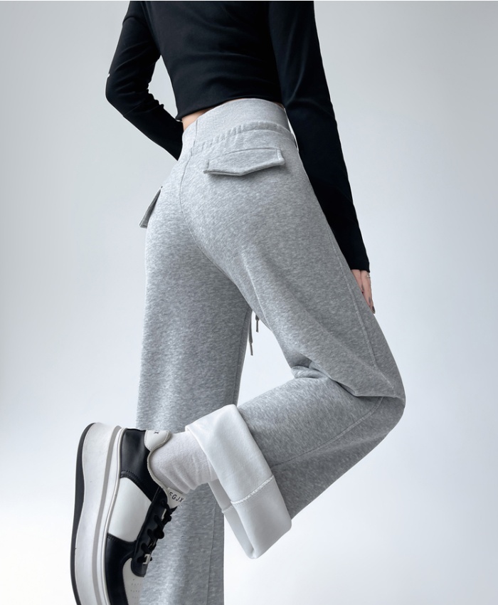 Casual wide leg pants high waist sweatpants for women