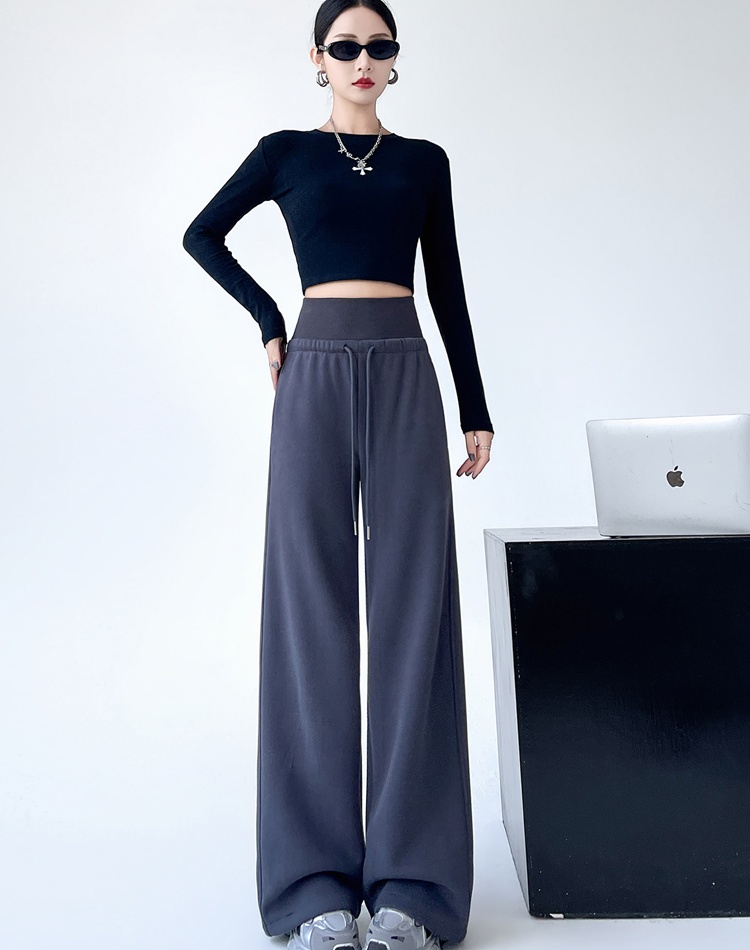 Casual wide leg pants high waist sweatpants for women