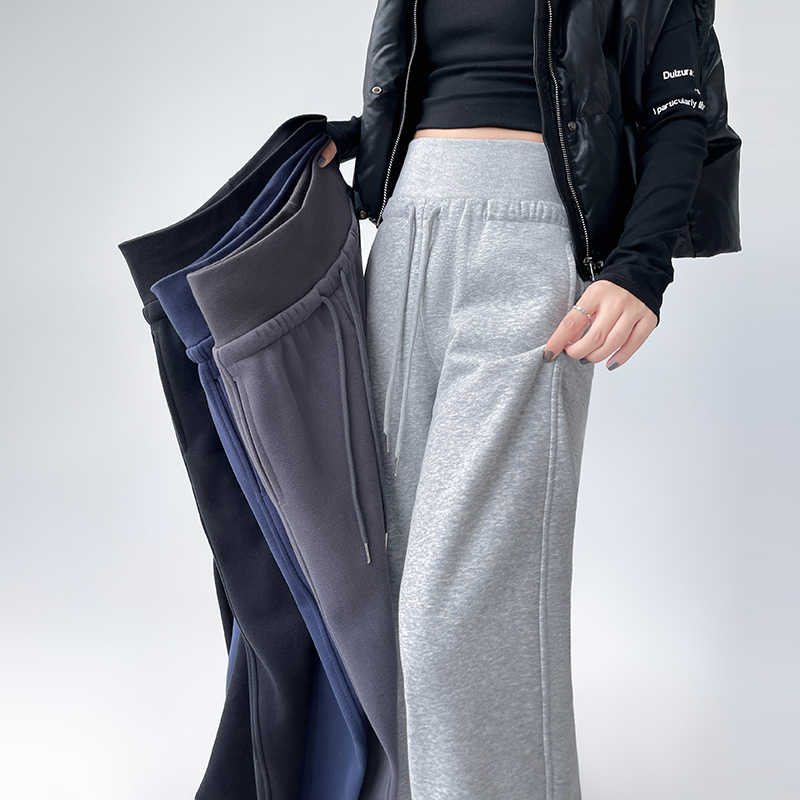 Casual wide leg pants high waist sweatpants for women