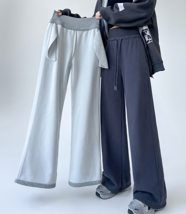 Casual wide leg pants high waist sweatpants for women