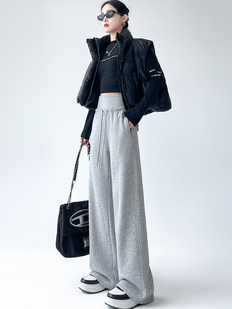 Casual wide leg pants high waist sweatpants for women