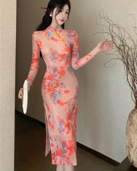 Special modern cheongsam elegant perform dress for women