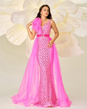 Sequins evening dress long wedding dress for women