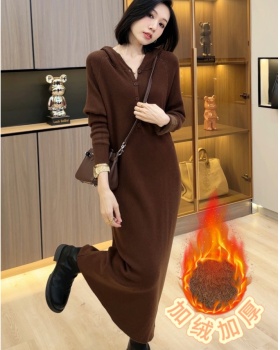 Autumn and winter dress bottoming long dress for women