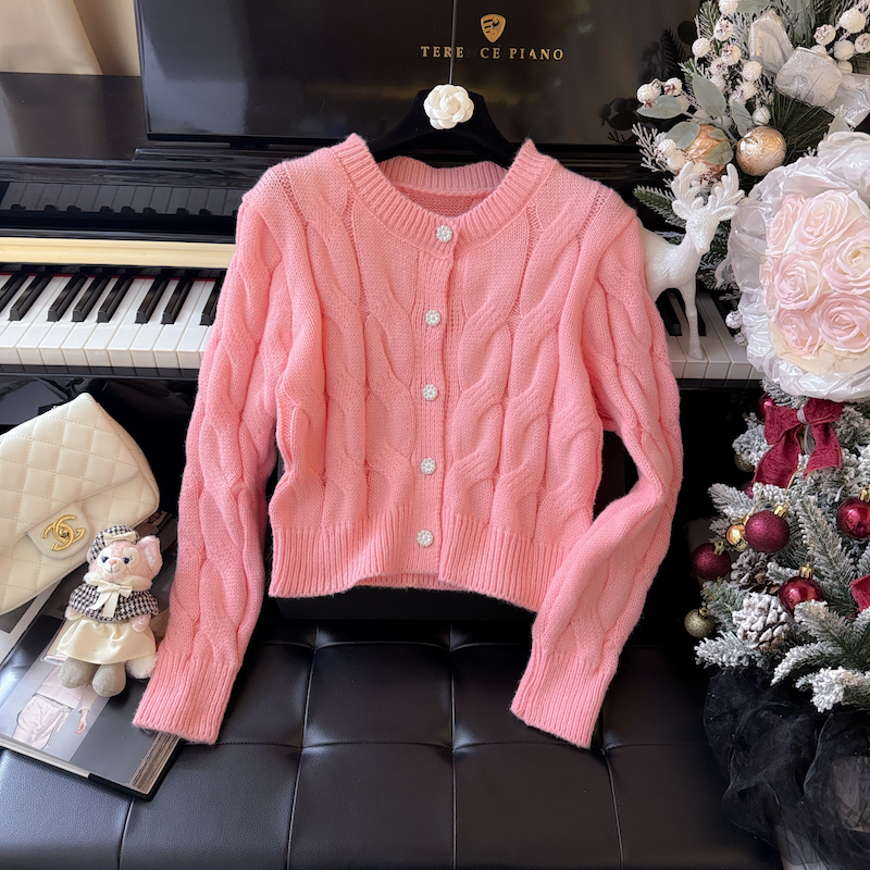 Fashion short sweater chanelstyle sweet cardigan