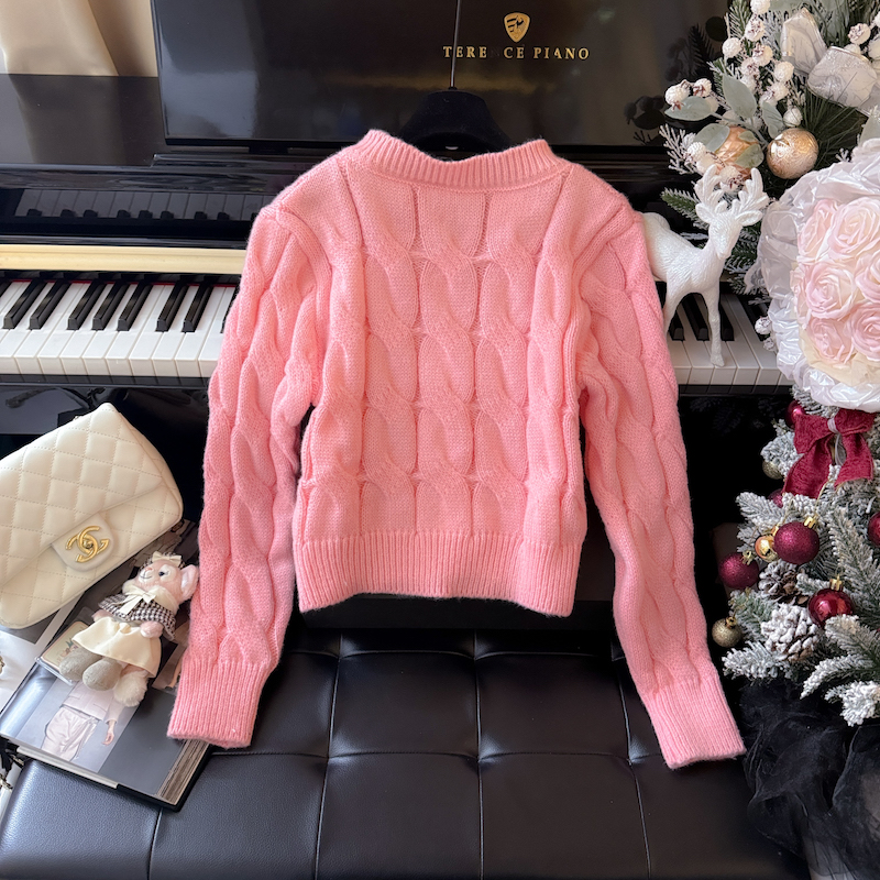 Fashion short sweater chanelstyle sweet cardigan