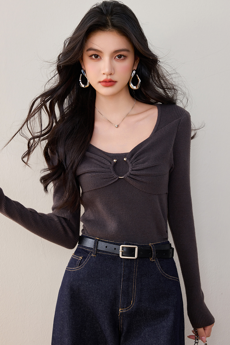 Slim sweater long sleeve bottoming shirt