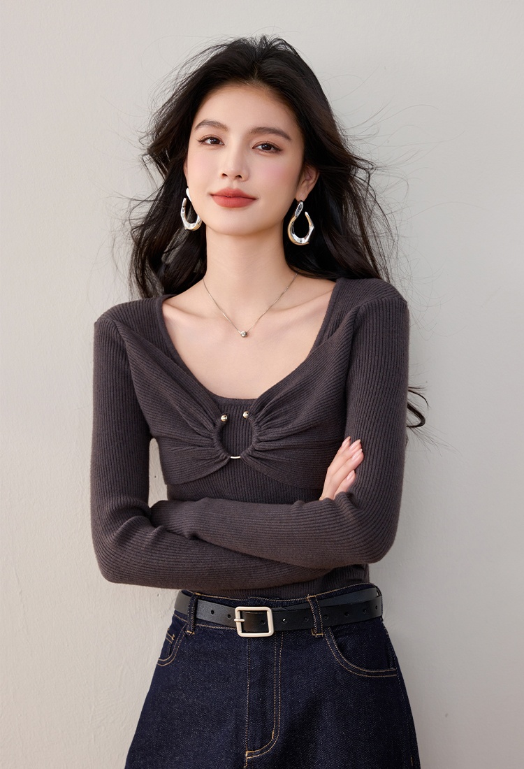 Slim sweater long sleeve bottoming shirt