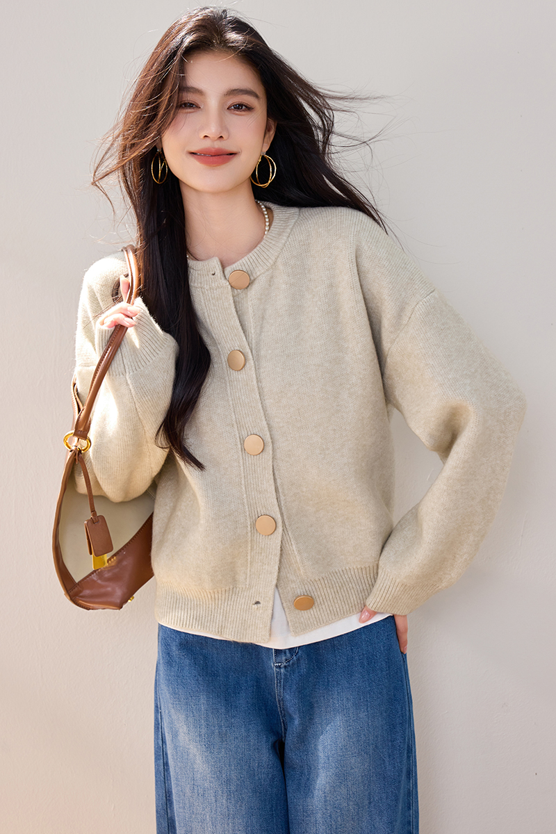 Autumn and winter lazy cardigan knitted tops